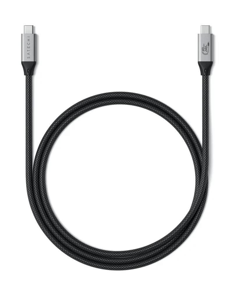 Кабель Satechi USB4 Pro 240W Space Gray (1.2 m) ST-YU4120M